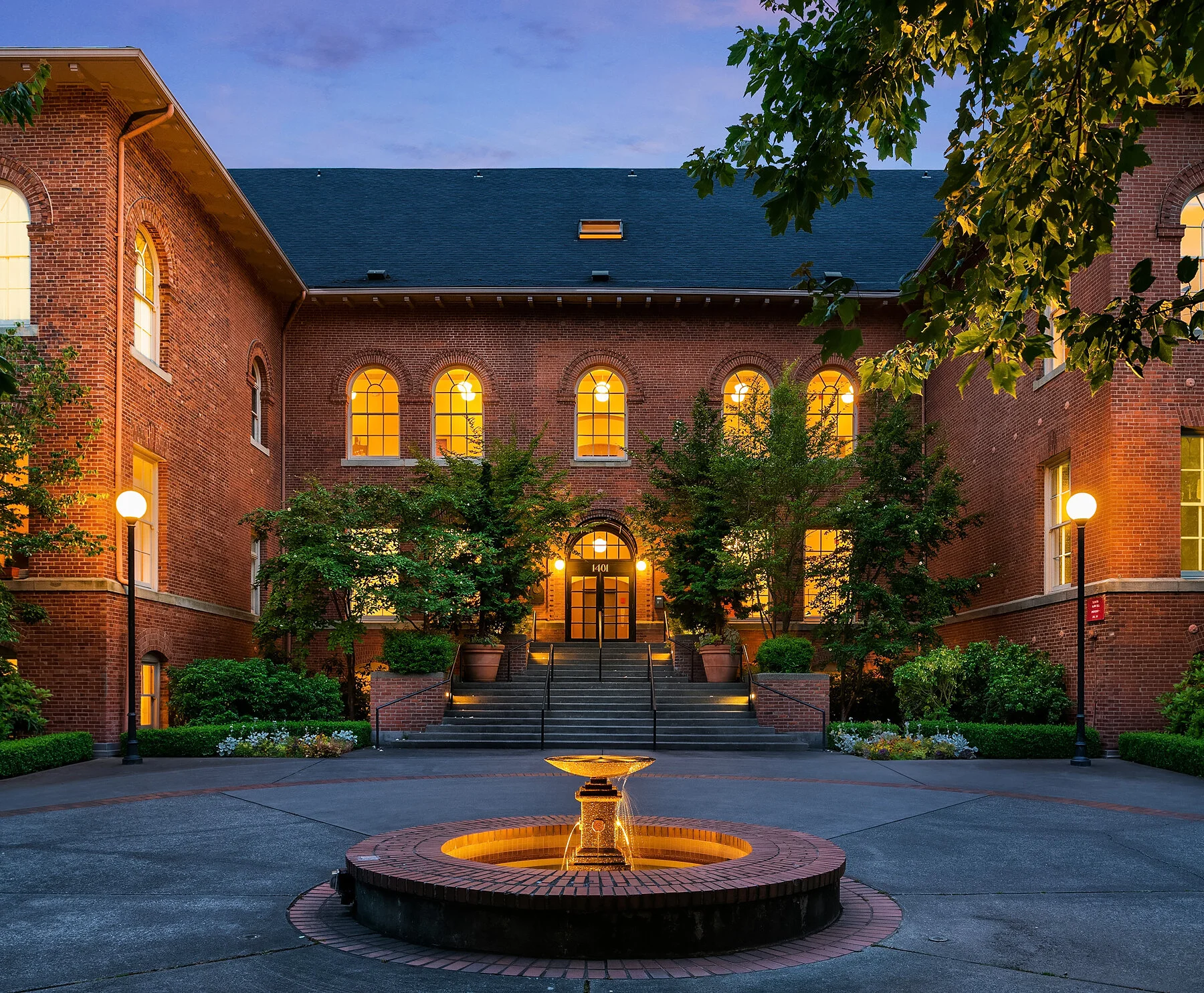 Historic brick façade of West Queen Anne School